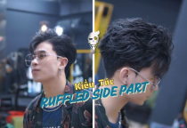 Kiểu T&oacute;c Side Part Uốn Ruffled 2025: Tr&agrave;o Lưu Mới Tại L&ecirc; Khải Barber Academy